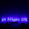 104 Athens 1038 Blue Neon Sign