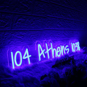 104 Athens 1038 Blue Neon Sign