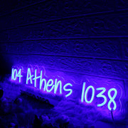 104 Athens 1038 Blue Neon Sign