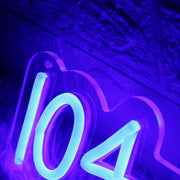 104 Athens 1038 Blue Neon Sign