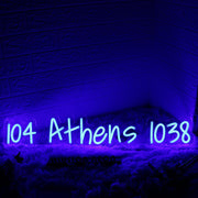 104 Athens 1038 Blue Neon Sign