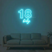 18 Baby Neon Sign