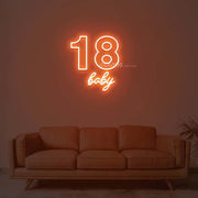 18 Baby Neon Sign