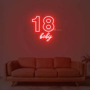 18 Baby Neon Sign