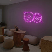 2 Donuts Neon Sign