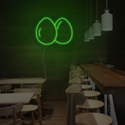 2 Eggs Neon Sign