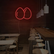 2 Eggs Neon Sign