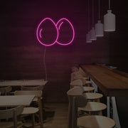 2 Eggs Neon Sign