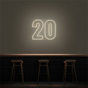 20 LED Neon Number LED Neon Sign