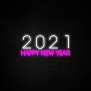 2021 Happy New Year Neon Sign