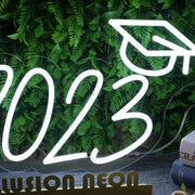 2023 Graduation White Neon Sign