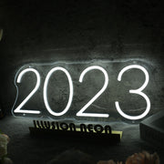 2023 White Neon Sign