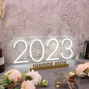 2023 White Neon Sign