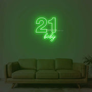 21 Baby Neon Sign