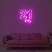 21 Baby Neon Sign