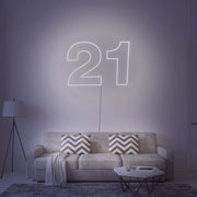 21 Neon Sign