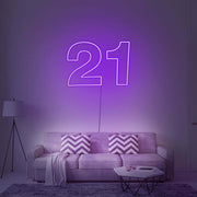 21 Neon Sign