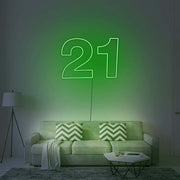 21 Neon Sign