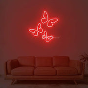 3 Sizes Butterflies On One Board Girls Room Aesthetic Neon Sign