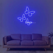 3 Sizes Butterflies On One Board Girls Room Aesthetic Neon Sign