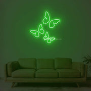 3 Sizes Butterflies On One Board Girls Room Aesthetic Neon Sign