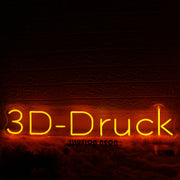 3D Druck Orange Neon Sign