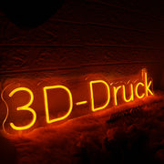 3D Druck Orange Neon Sign