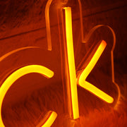 3D Druck Orange Neon Sign