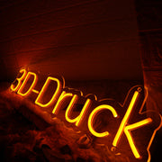 3D Druck Orange Neon Sign