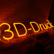 3D Druck Orange Neon Sign