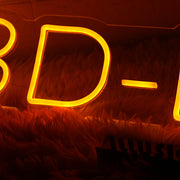 3D Druck Orange Neon Sign