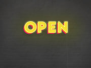 3D Open Neon Sign