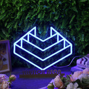 3D Pattern Blue Custom Neon Sign