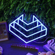 3D Pattern Blue Custom Neon Sign