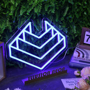 3D Pattern Blue Custom Neon Sign