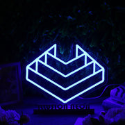 3D Pattern Blue Custom Neon Sign