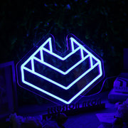 3D Pattern Blue Custom Neon Sign