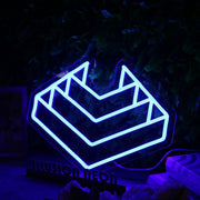 3D Pattern Blue Custom Neon Sign