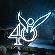 40 Blue Custom Neon Sign