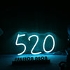 520 Blue Neon Sign