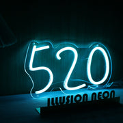 520 Blue Neon Sign