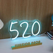 520 Blue Neon Sign