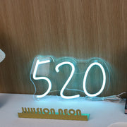 520 Blue Neon Sign