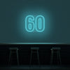 60 Neon Number Neon Sign