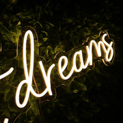 Sweet Dreams Yellow Neon Sign