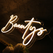 Beautys Yellow LED Neon Sign