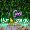 9 Lives Bar And Lounge Custom Neon Sign