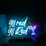 911 Red Custom Neon Sign