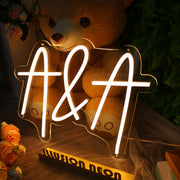 A And A Neon Sign