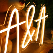 A And A Neon Sign